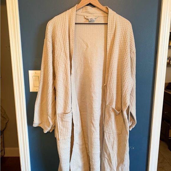 Cream Waffle Knit Robe - Picture 1 of 2